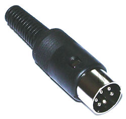 DIN Plug - 5p Male 240 graden