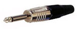 Jack Plug 6,3mm Zwart