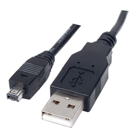 USB-A <> 4 polig mini USB